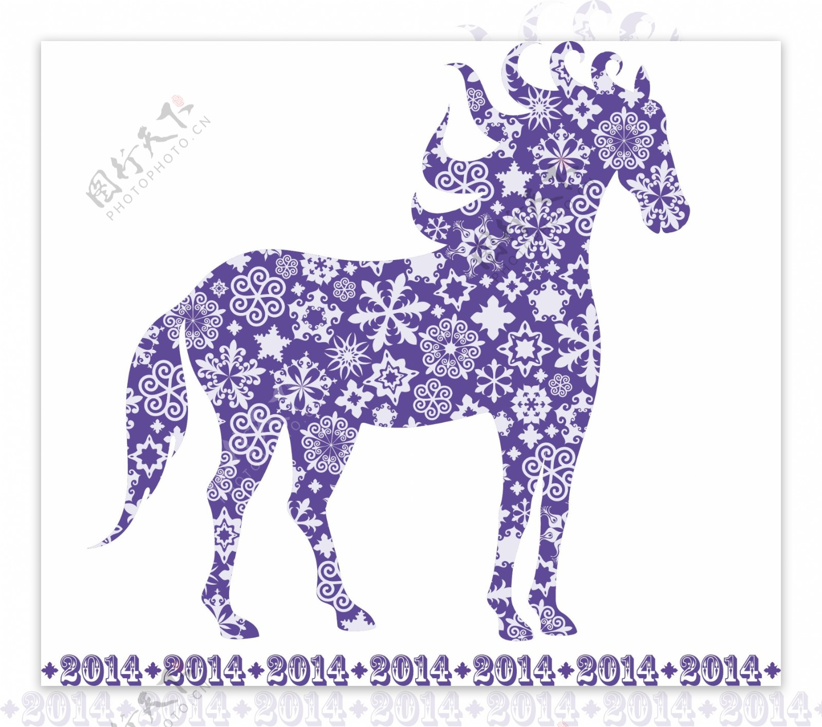 创意2014匹马的矢量图形05