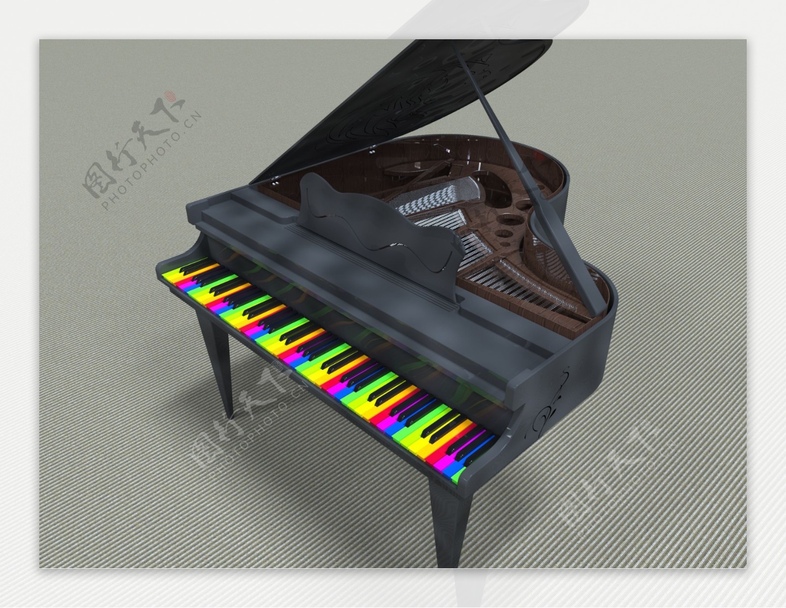 彩色键盘钢琴