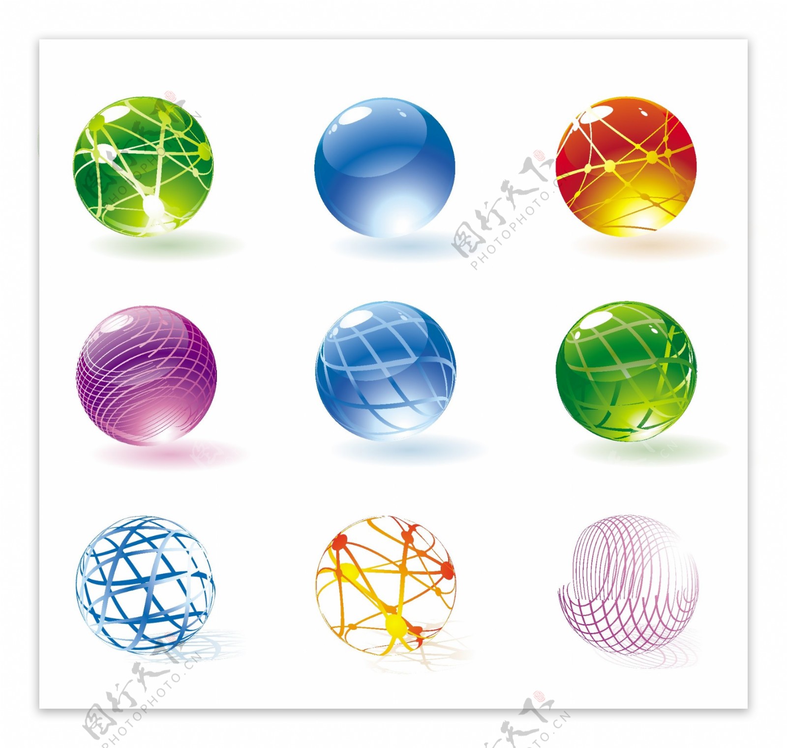 圆形水晶球图标矢量素材