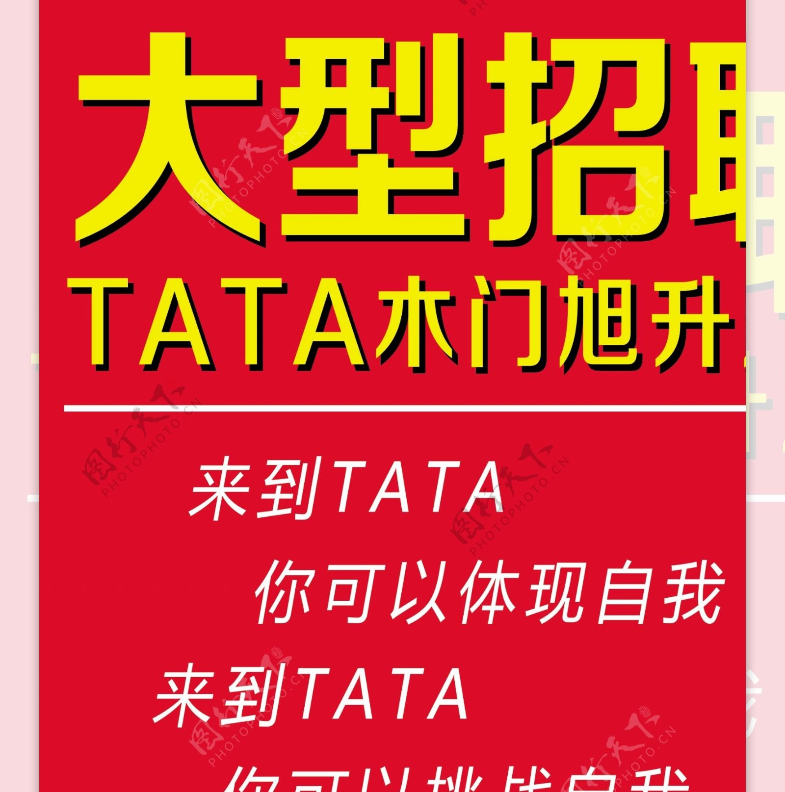 TATA木门招聘海报