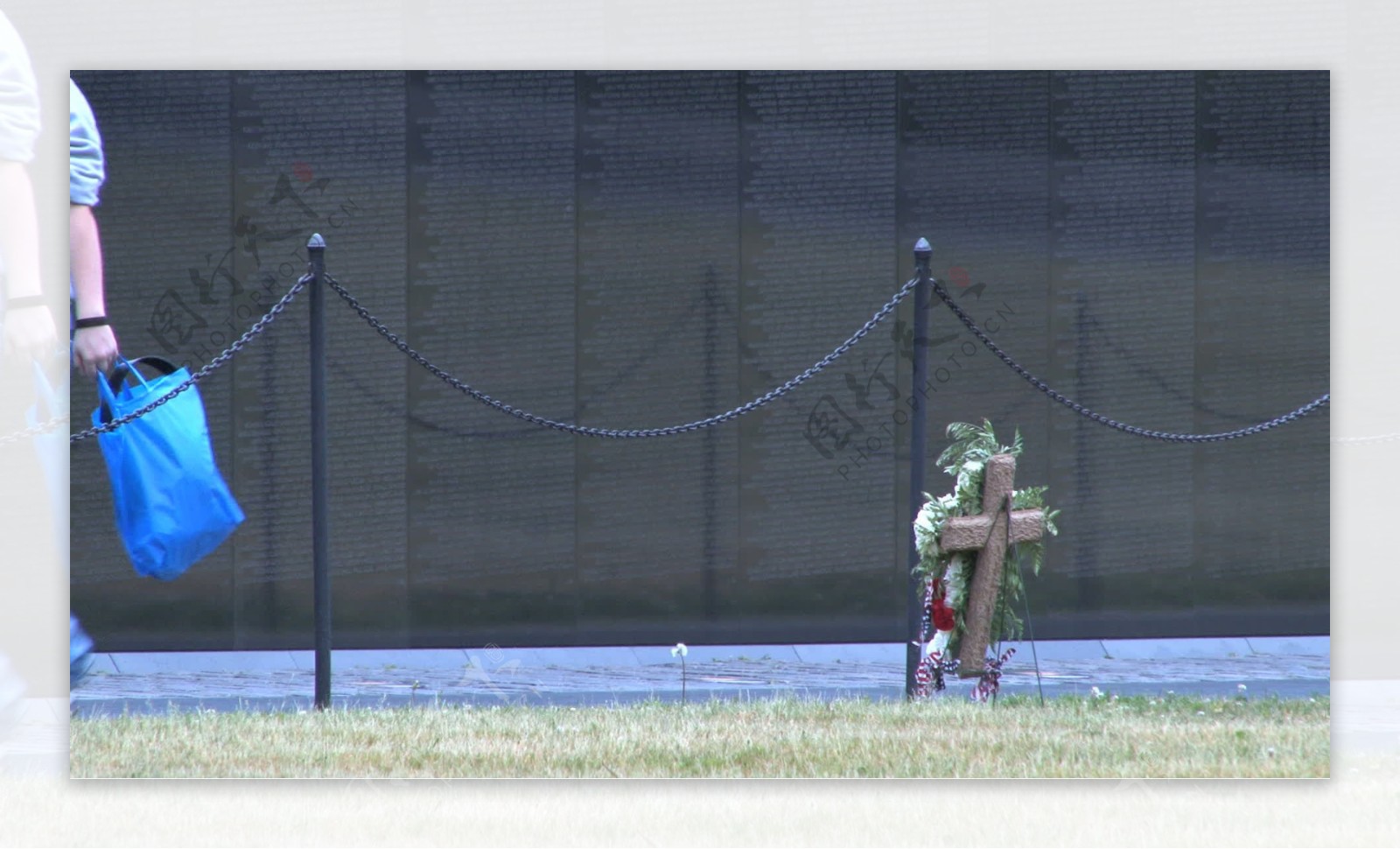 越南纪念墙近2股的录像