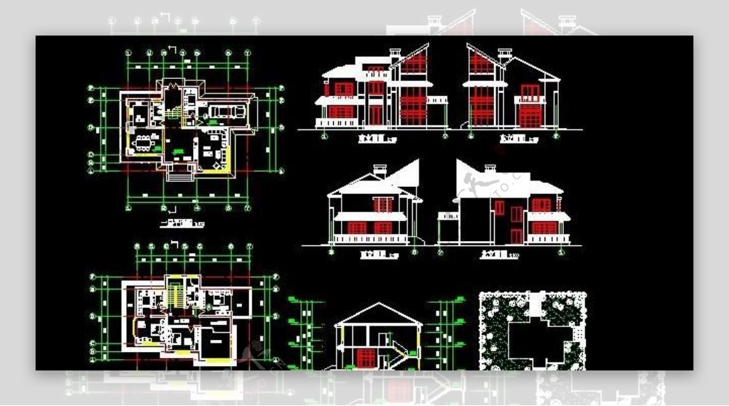二层现代风格经济适用型别墅设计图13x12
