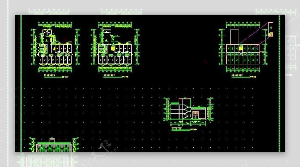 平屋顶现代风格福建小型办公楼建筑设计施工图