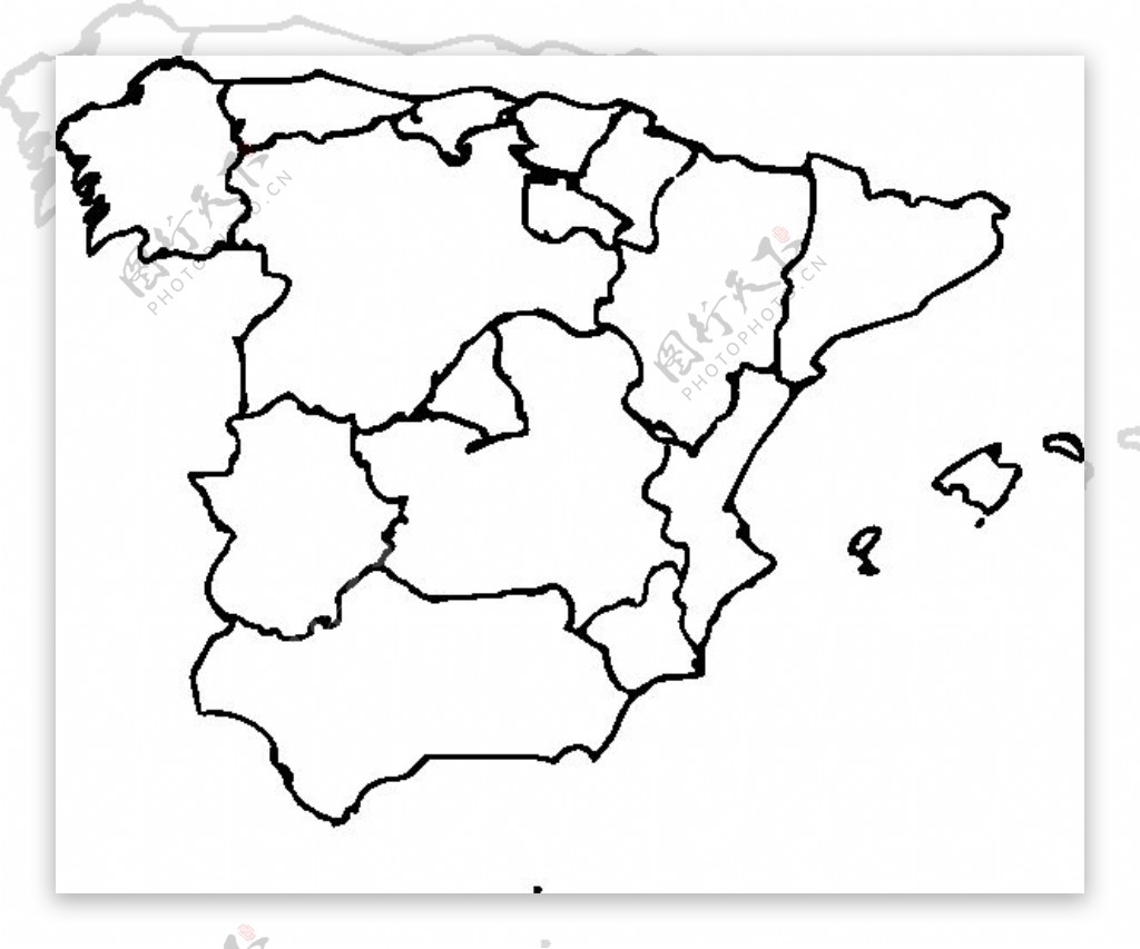 地图的西班牙艺术剪辑