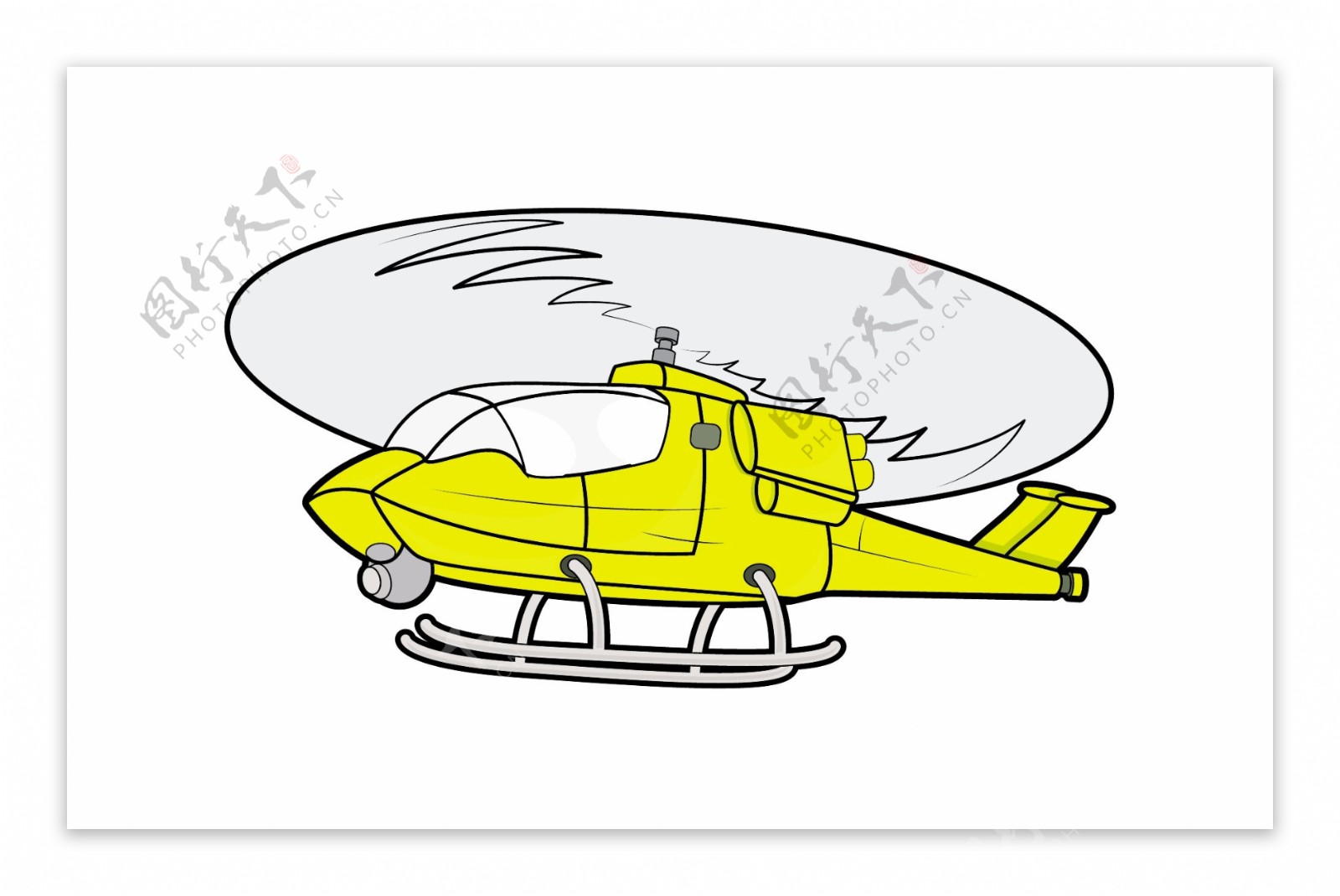 黄色的直升机