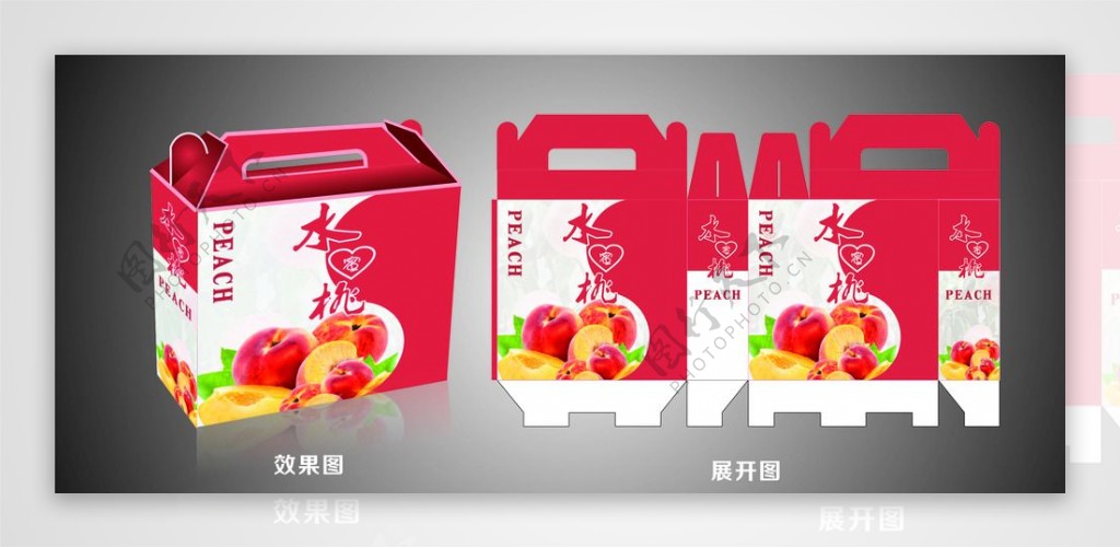 水蜜桃包装设计图片