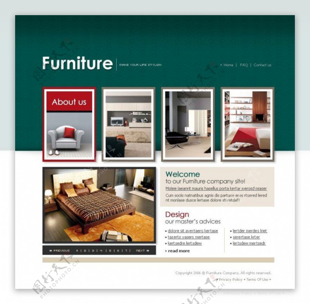 家具网站psd模板