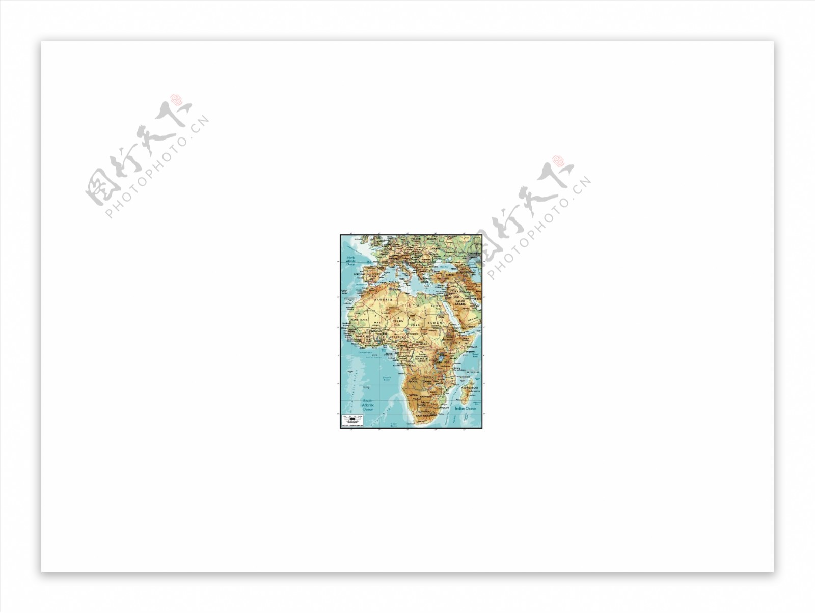 美丽的世界地图矢量素材非洲地图