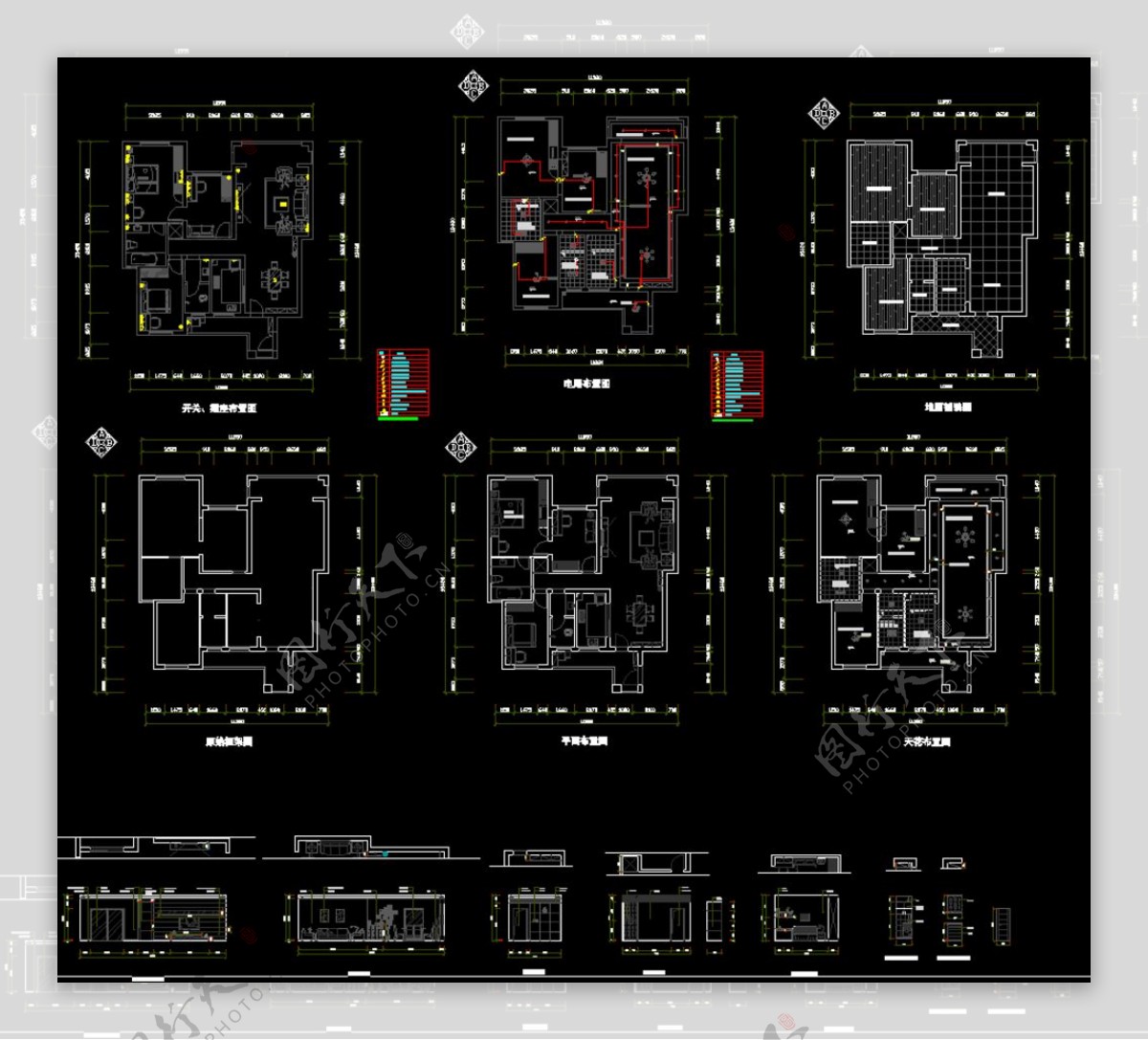 室内设计CAD平面图图片