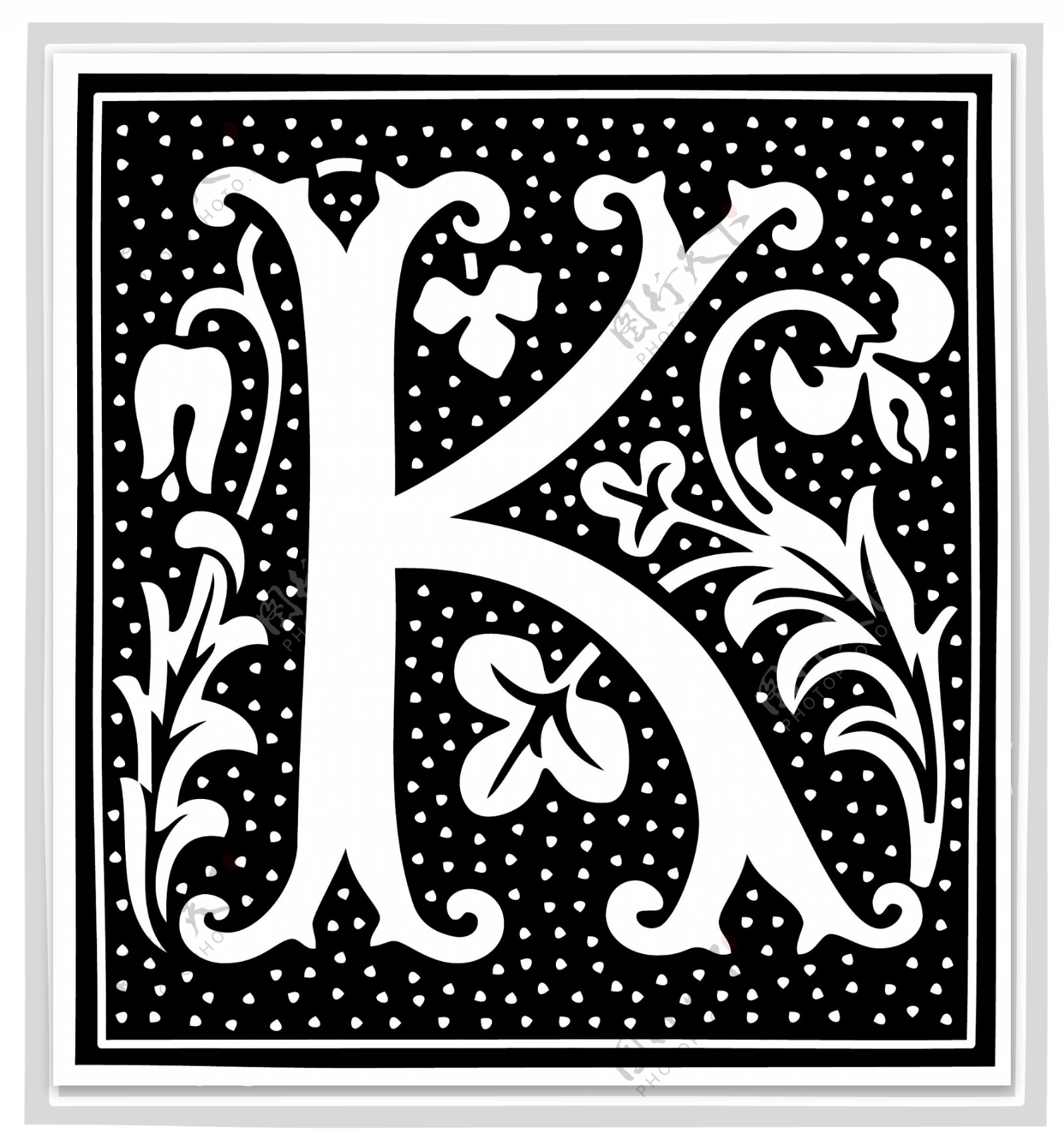 花式字母k字图片