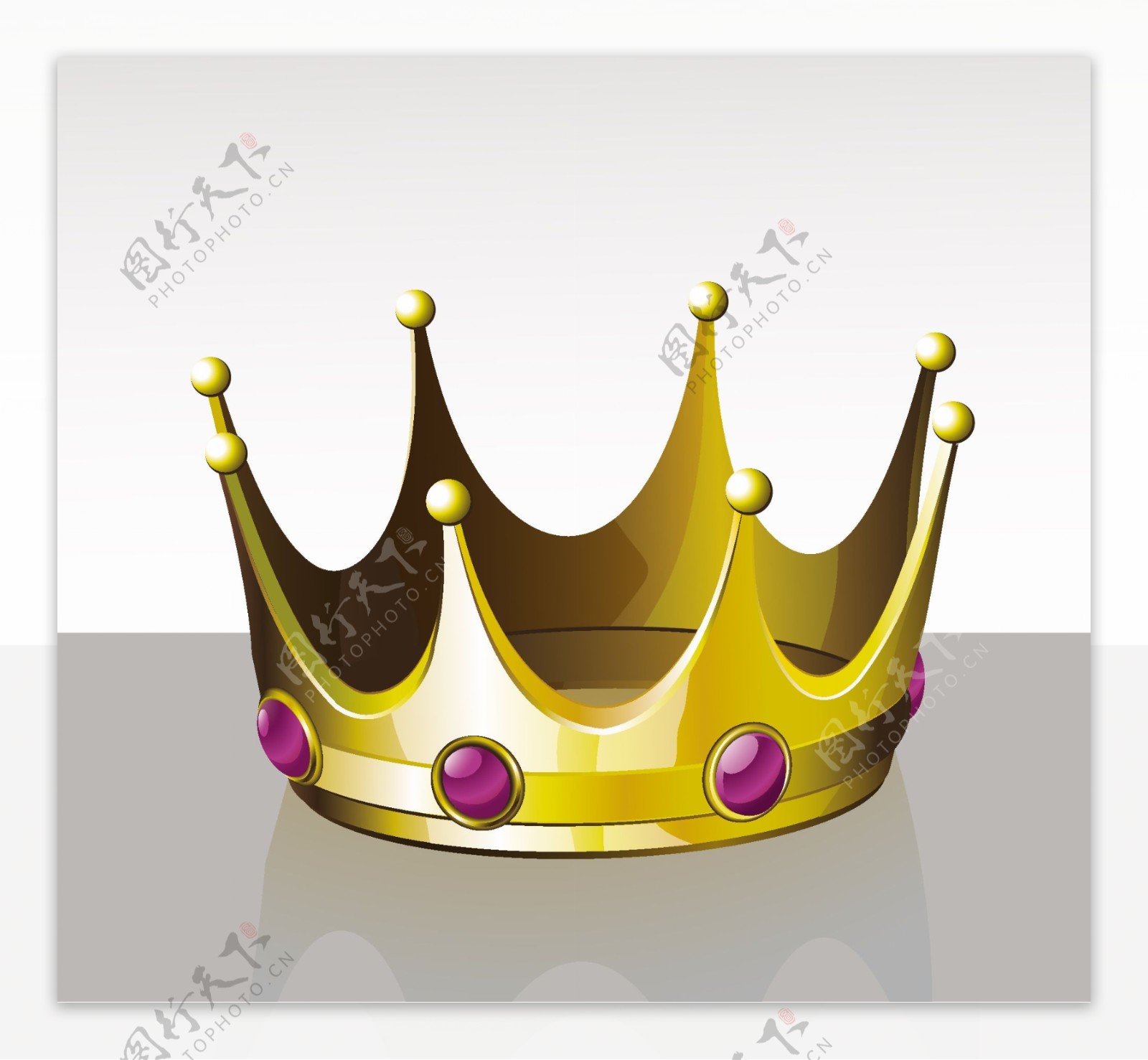 矢量金色王冠图片素材
