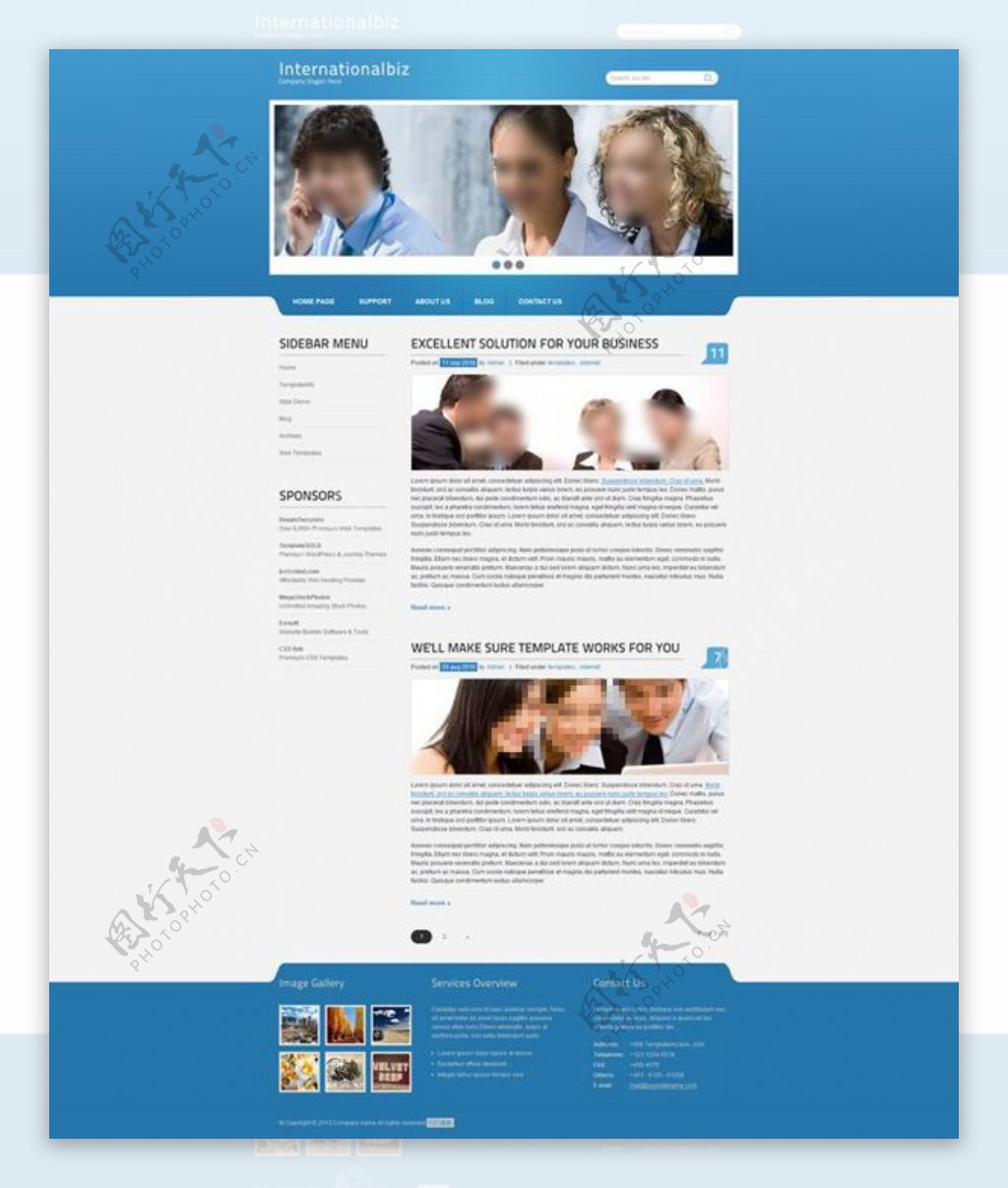 国外企业商务型网站模板