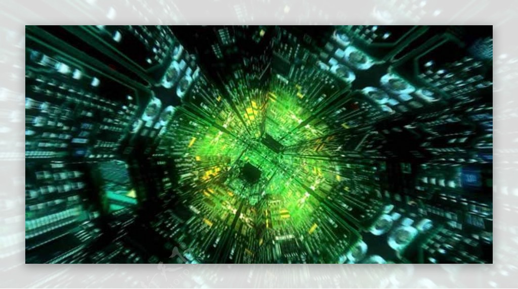 数字科技迷幻隧道动画背景视频素材