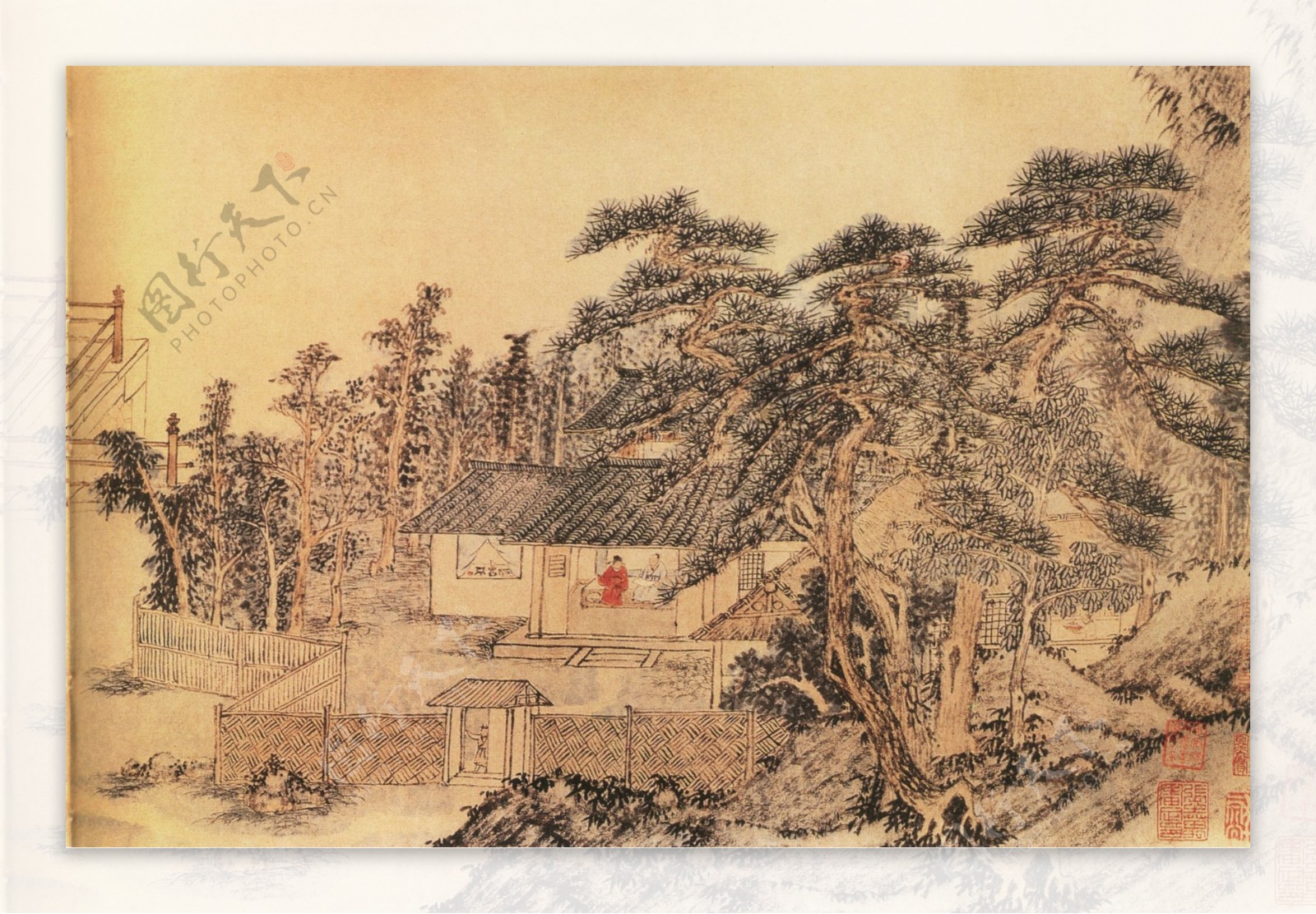 中国民间艺术品中华刺绣民间艺术山水画清明上河图古画花瓶风景画工女绣女古人民间艺术画PSD分层素材源文件中国传统元素整合图库