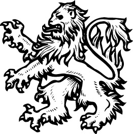 印花矢量图狮子单色徽章标记抽象免费素材