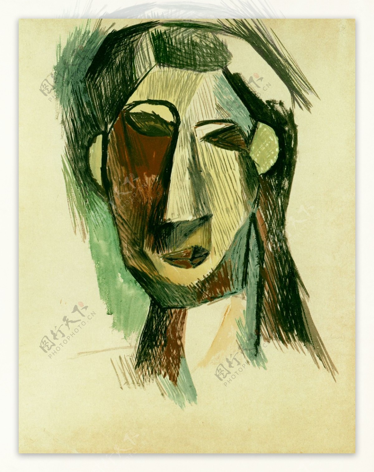 1909T鍧眅defemmeFernandeOlivier1西班牙画家巴勃罗毕加索抽象油画人物人体油画装饰画