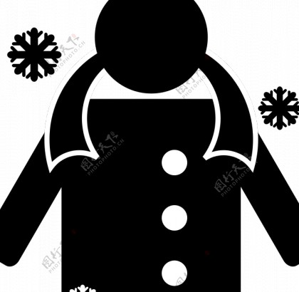 冬季服装图标矢量图像