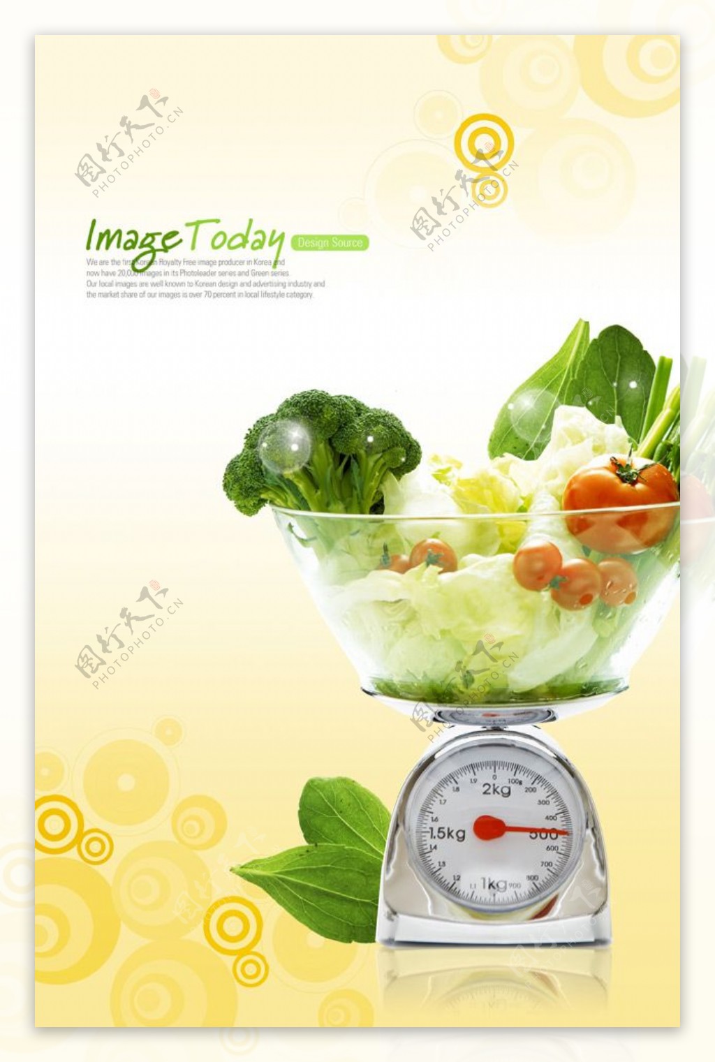 绿色健康蔬菜饮食管理psd素材图
