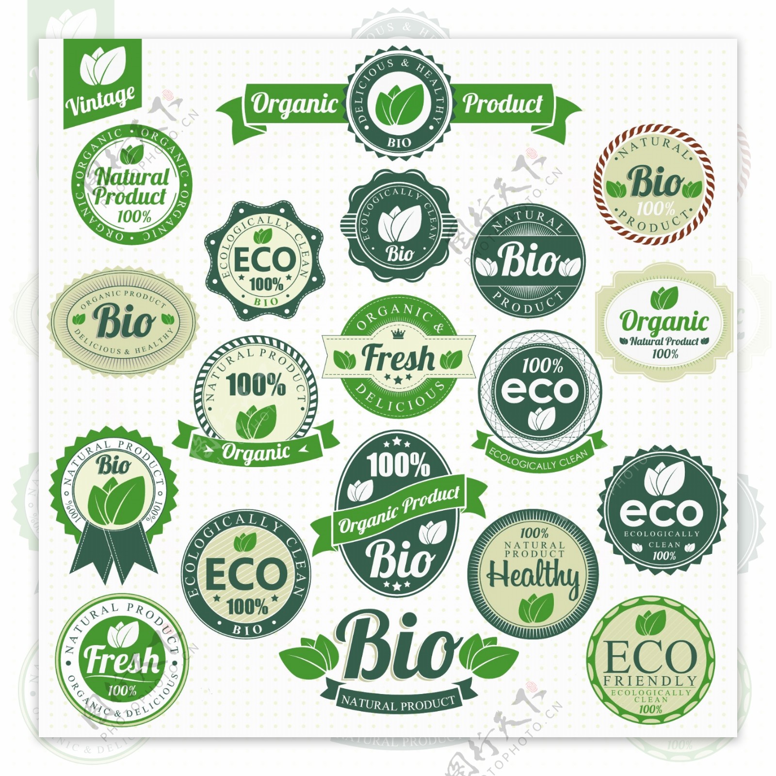 绿色环保小图标