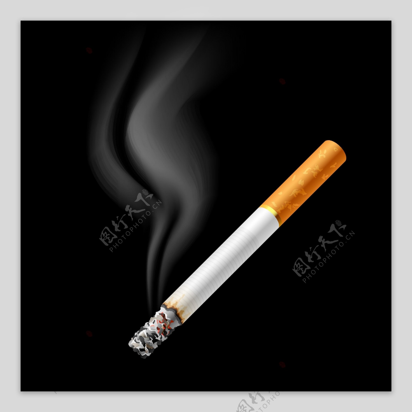 香烟燃烧矢量元素