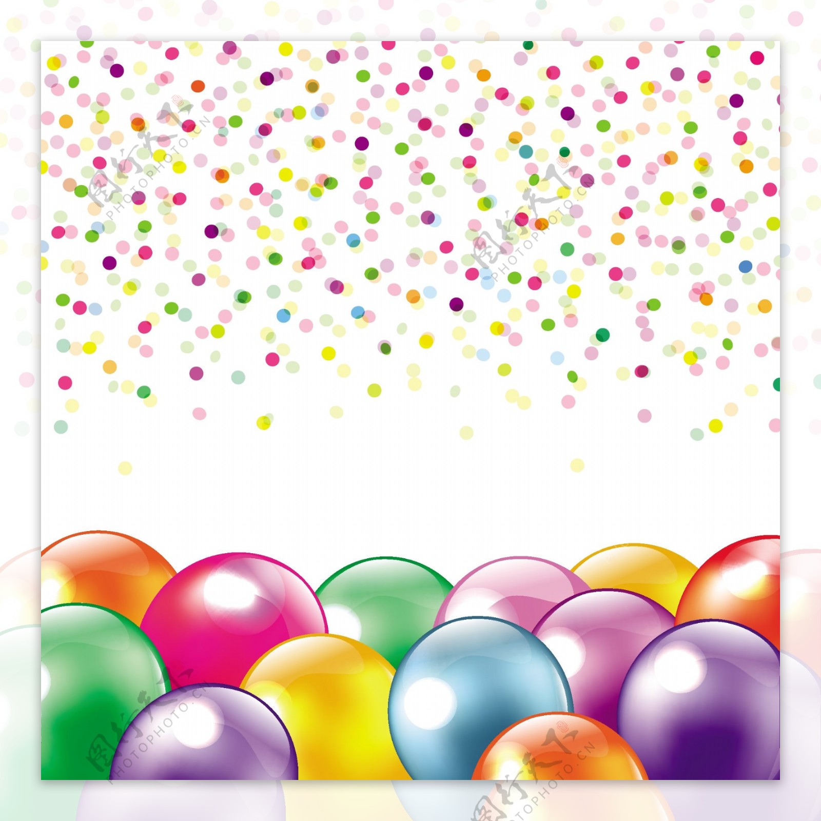 节日气球背景矢量图