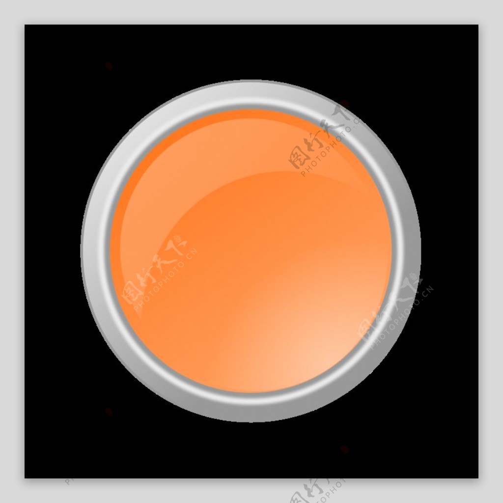 有光泽的浅橙色按钮