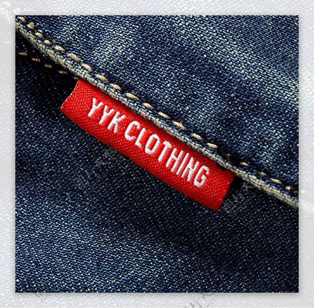 织唛标牛仔裤标签文字英文免费素材