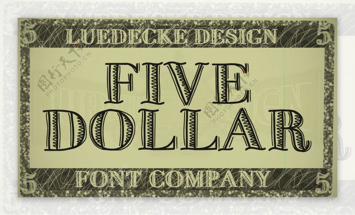 fivedollar字体