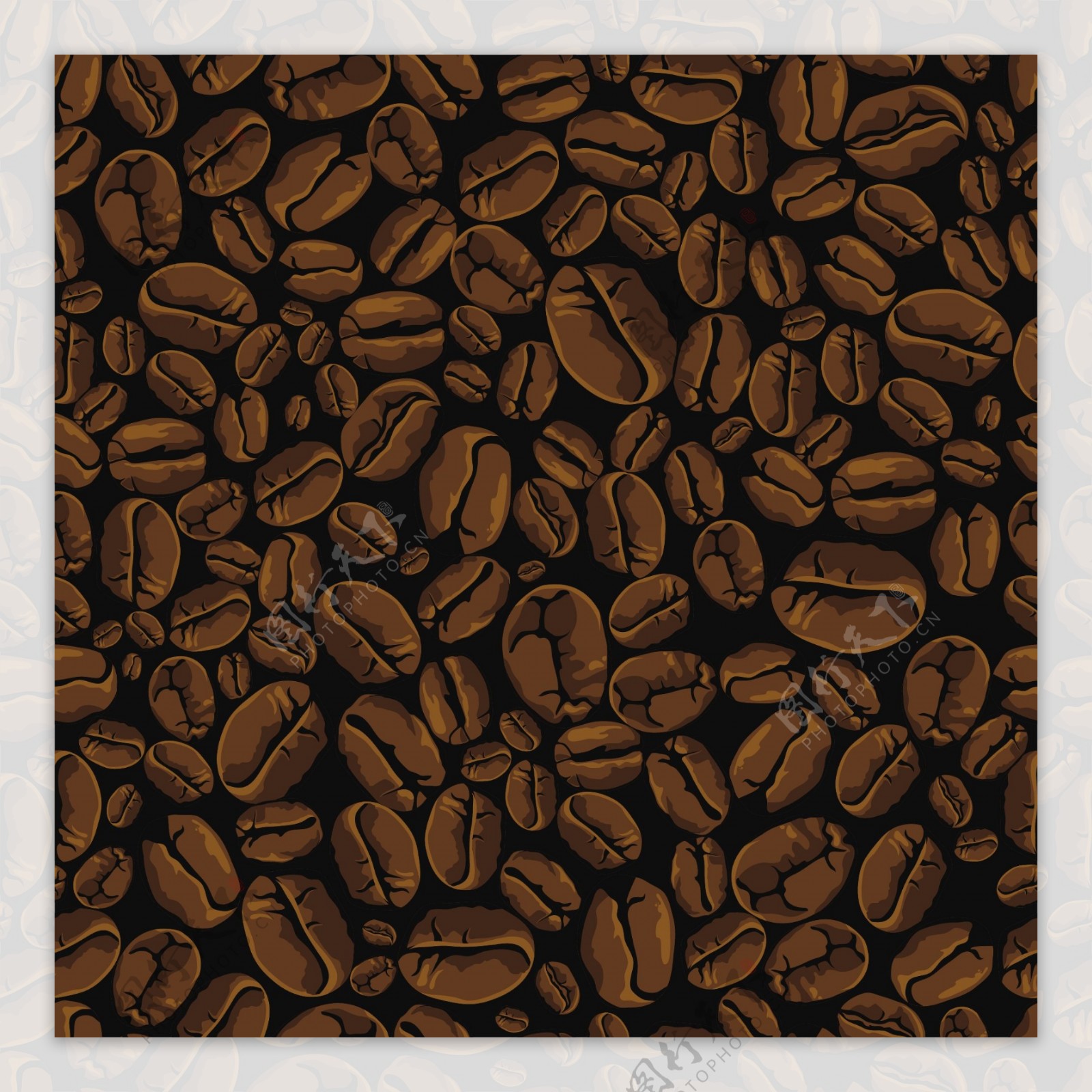 向量的咖啡豆