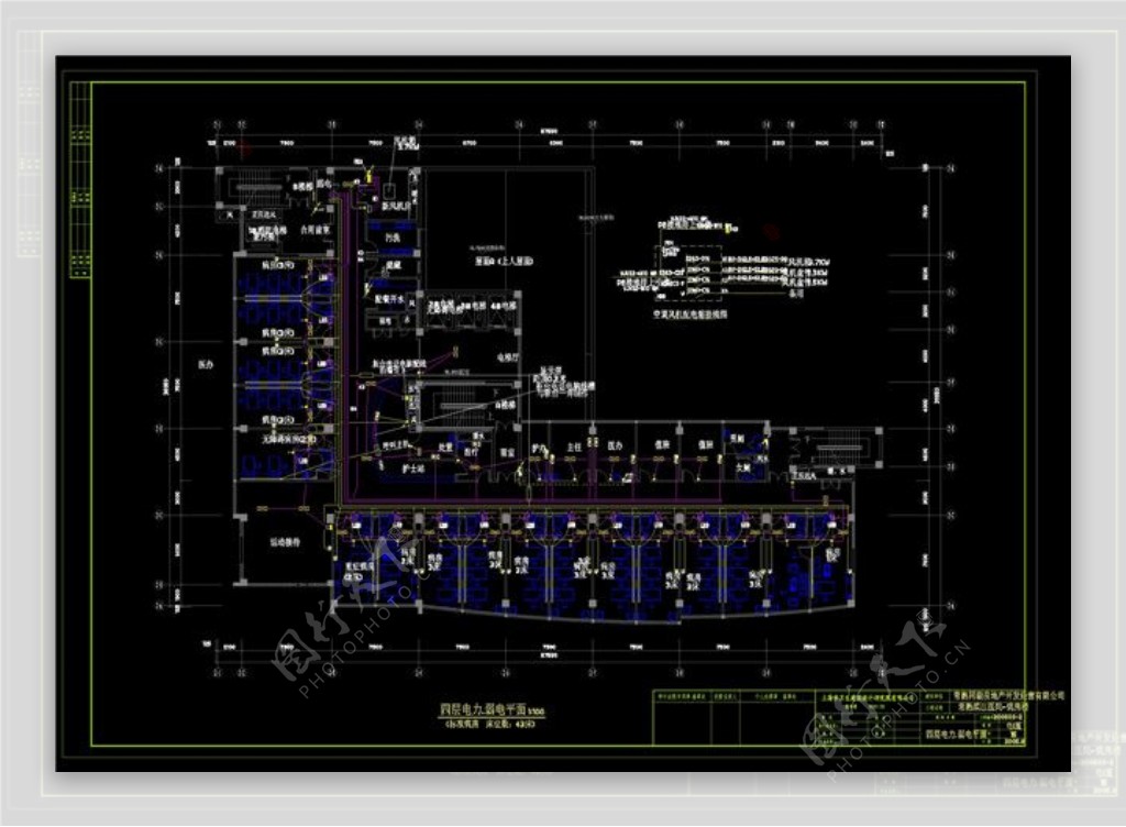 四层电力.弱电平面CAD图纸