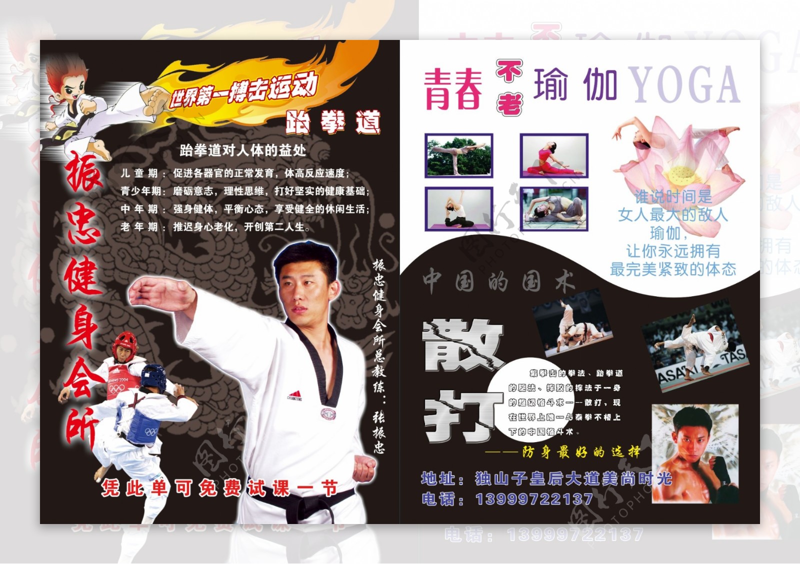 跆拳道馆宣传页图片