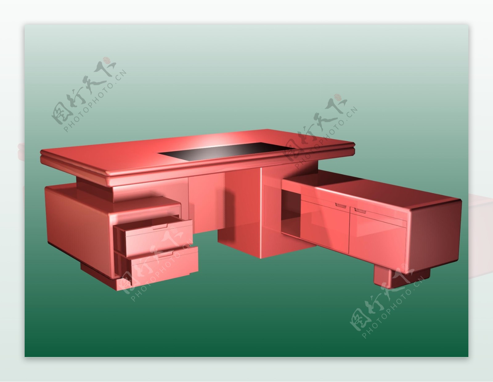 办公家具办公桌3d模型办公桌198