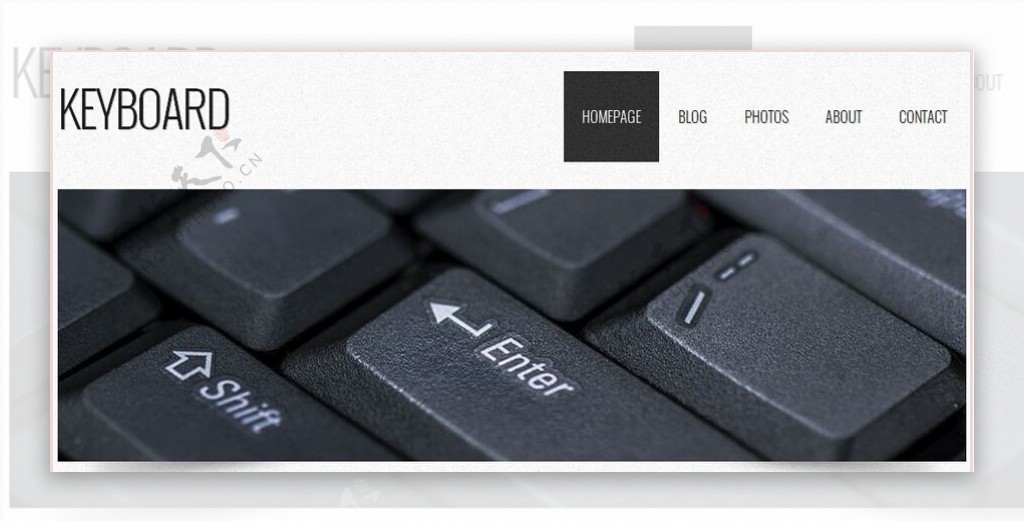 黑白键盘日志网页模板
