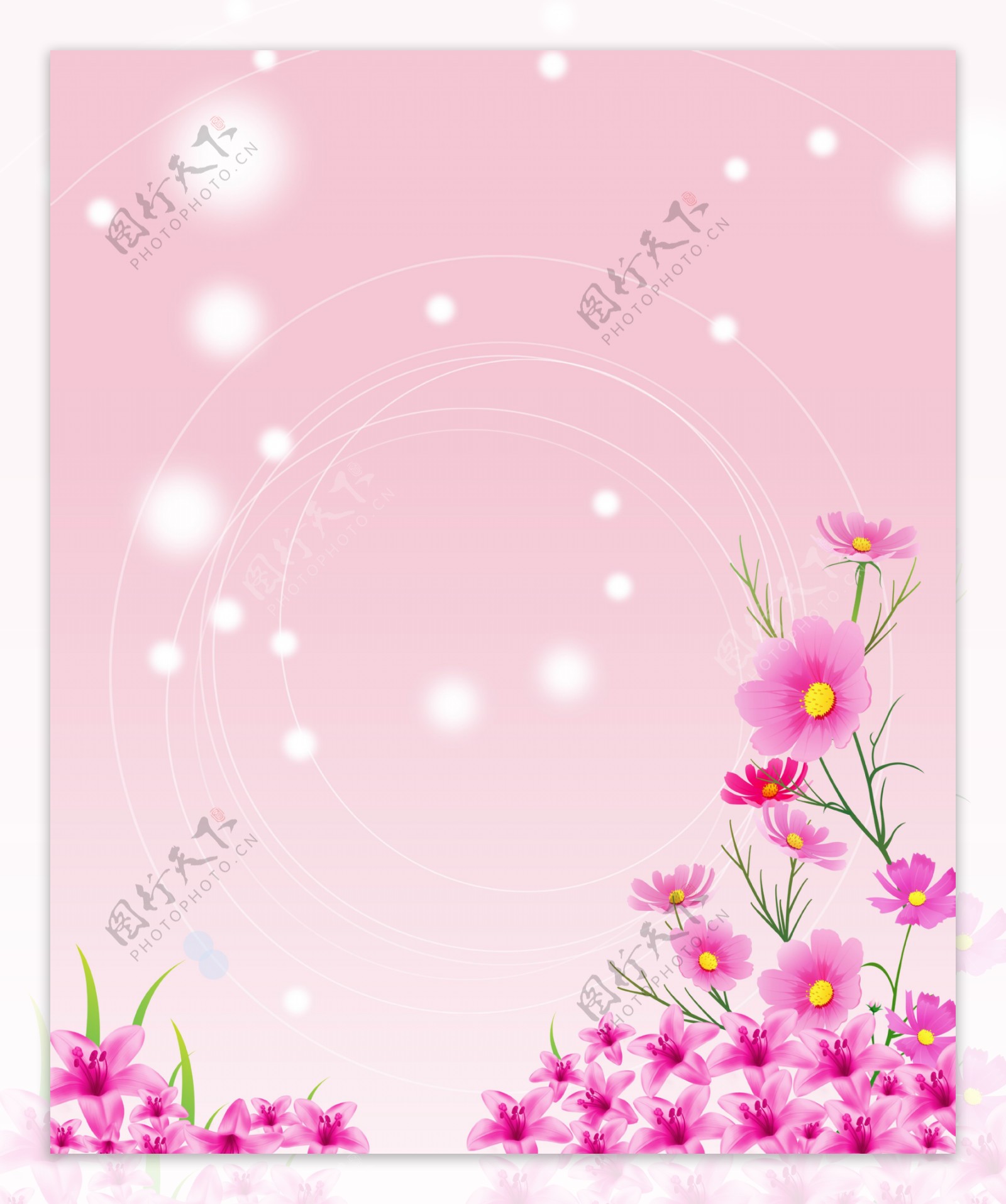 玻璃移门装饰图片粉红浪漫花朵