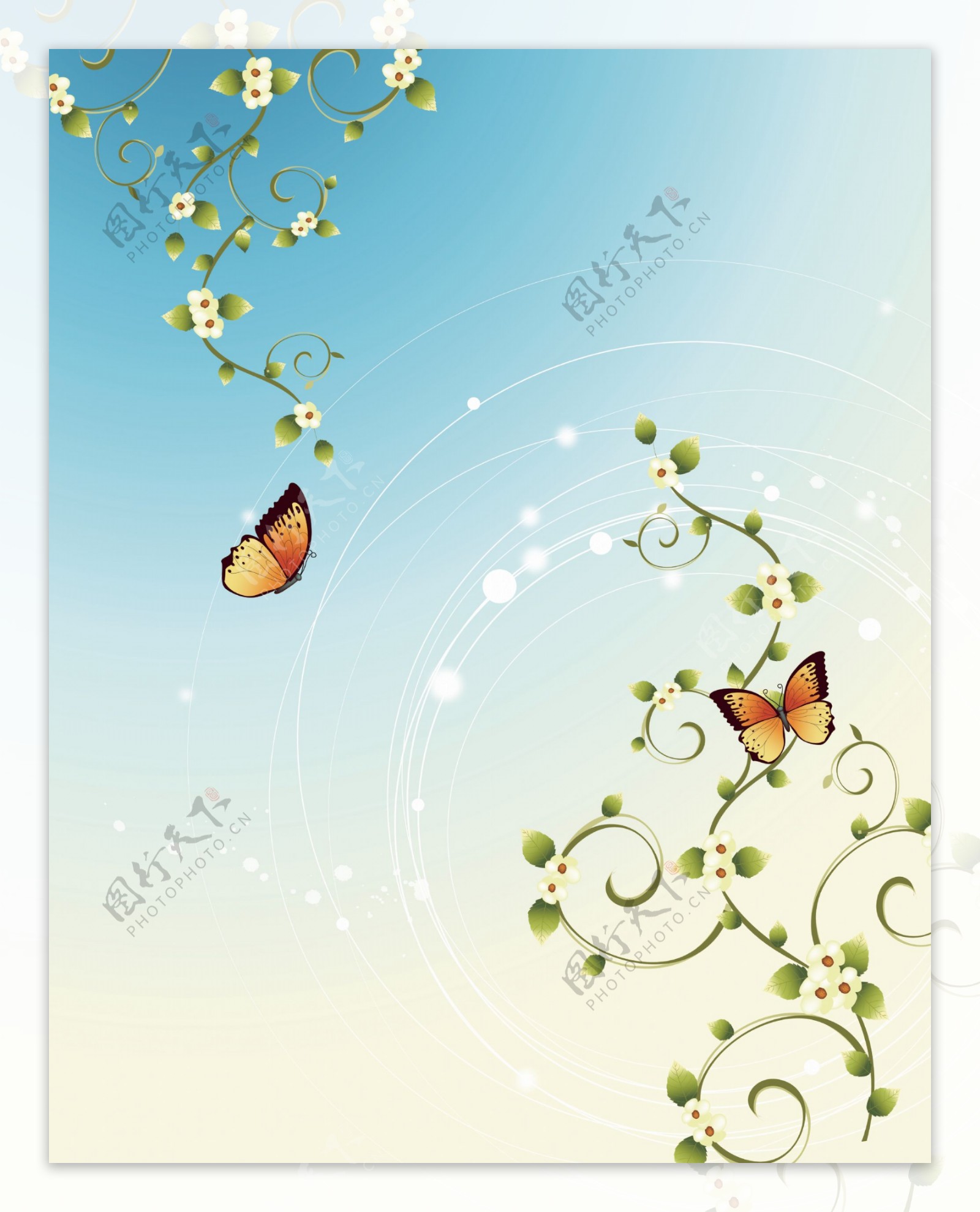 蝶与花二玻璃移门图片大全编号Y092