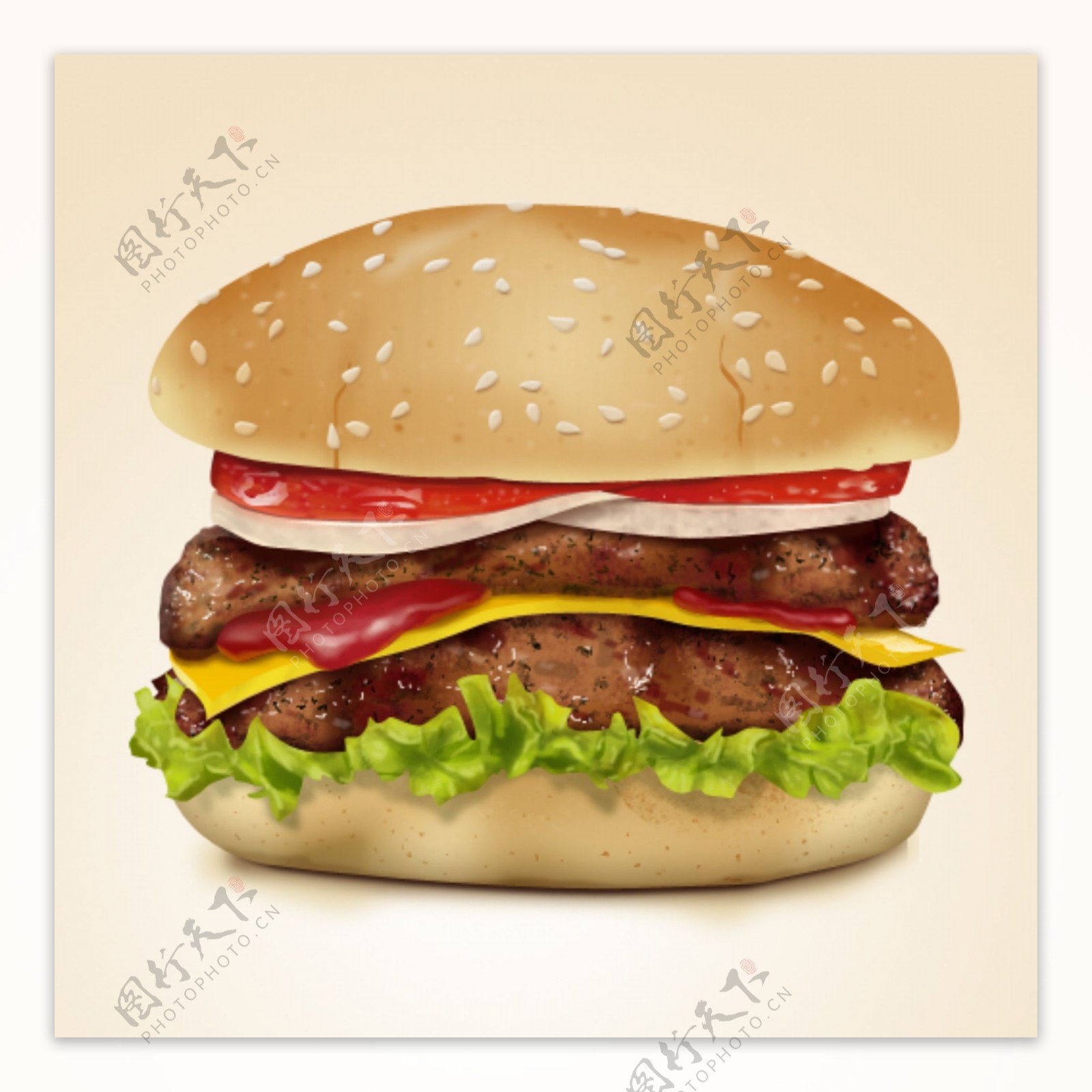 hamburger汉堡psd分层素材
