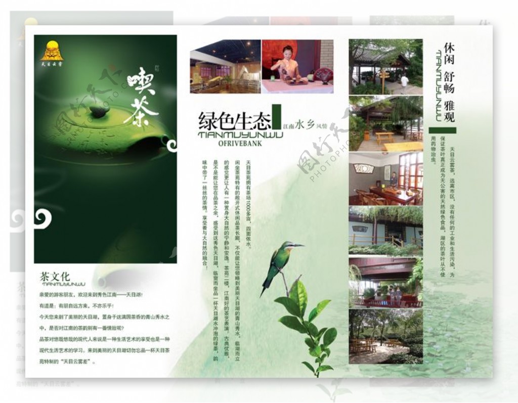 中国茶文化宣传折页PSD素材