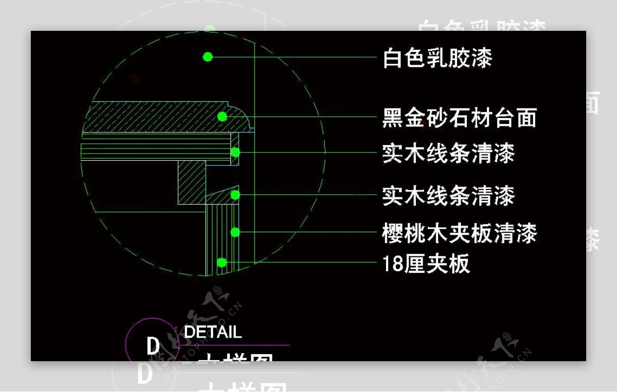 CAD之吧台收银台服务台设计