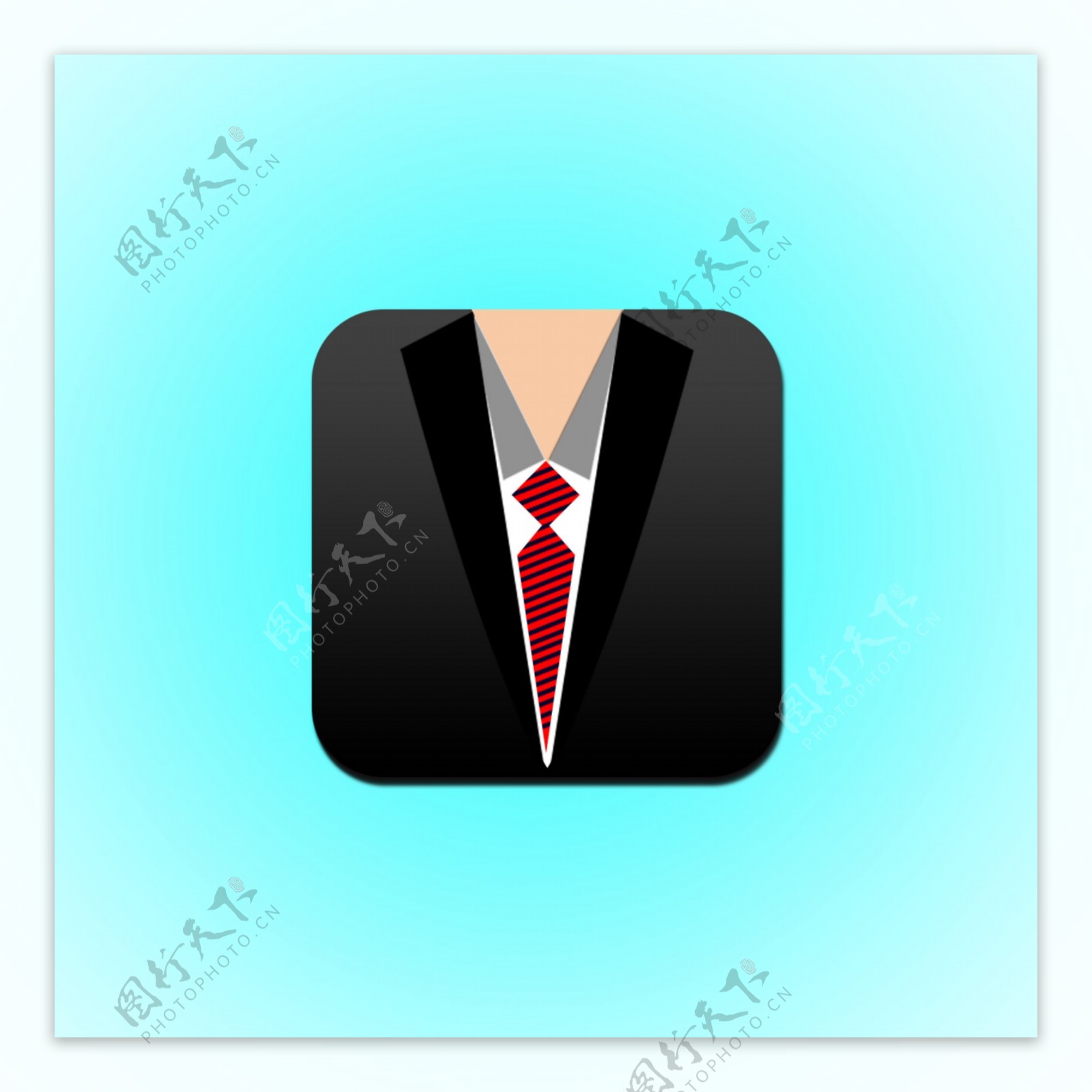 UI设计手机图标领结绅士