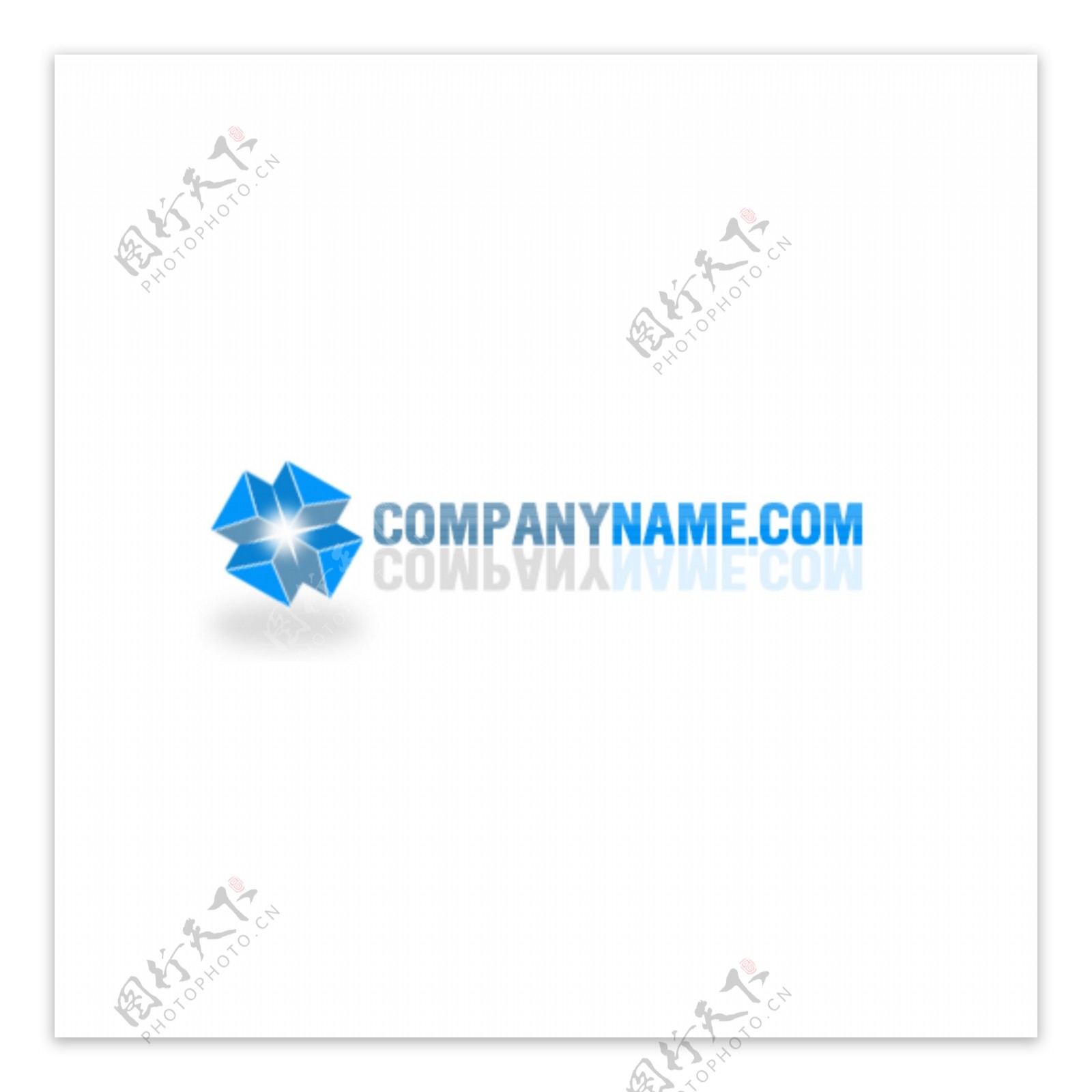 公司蓝色logo图片