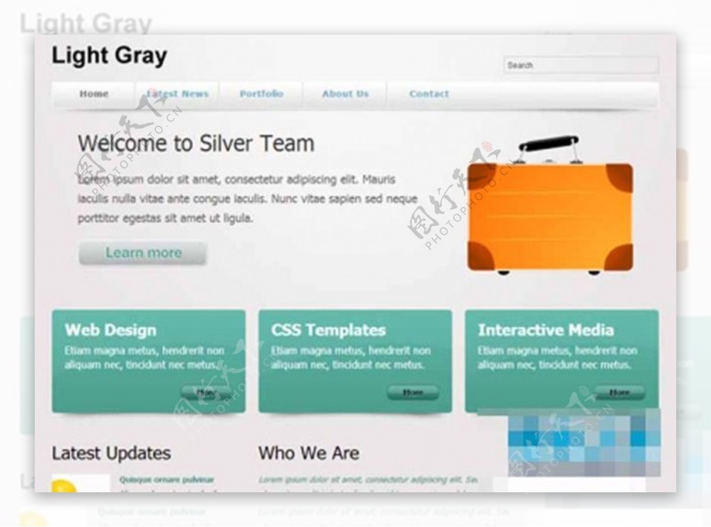 灰色简约质感科技行业HTML模板