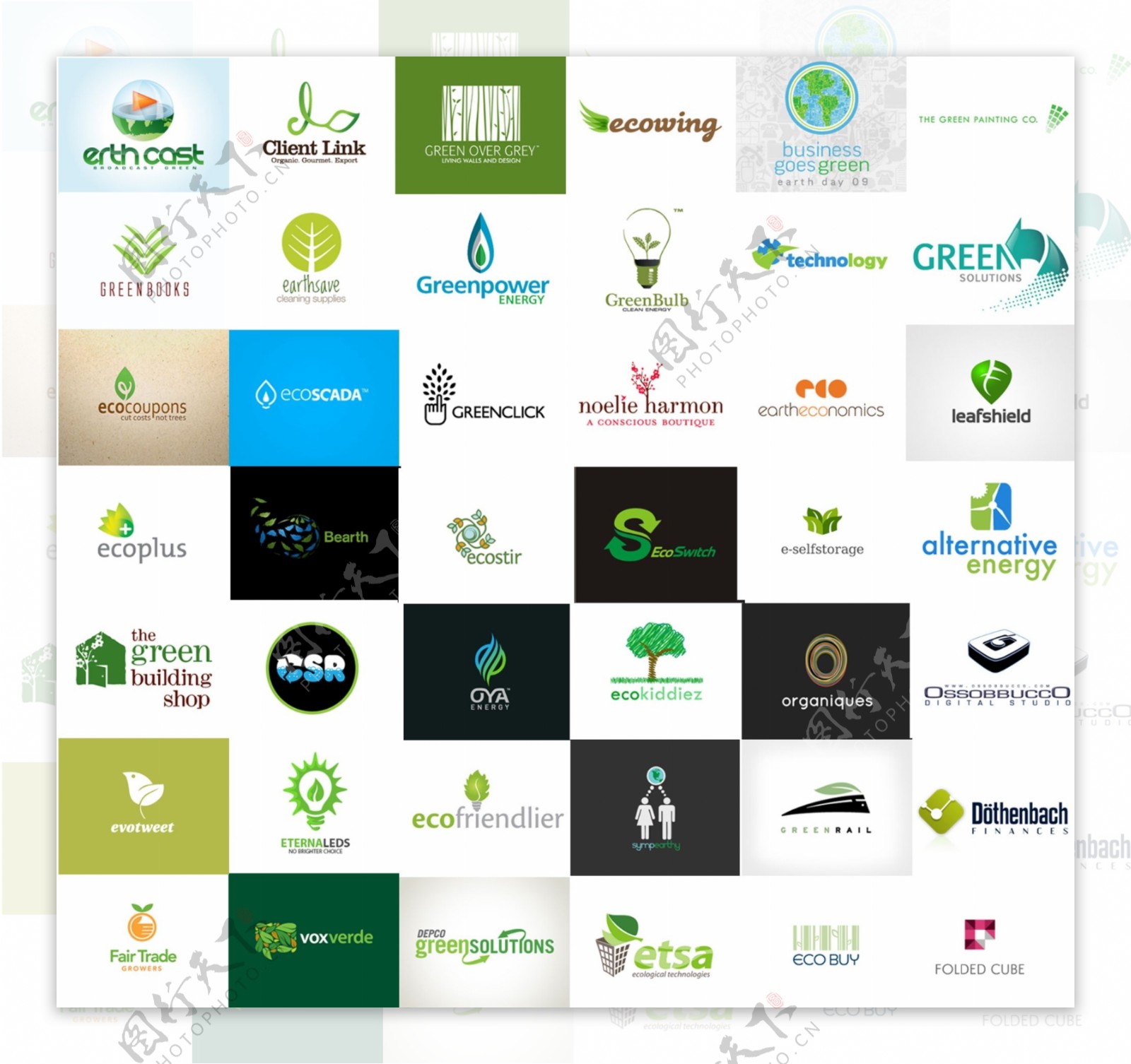 42款环保节能主题logo标识素材