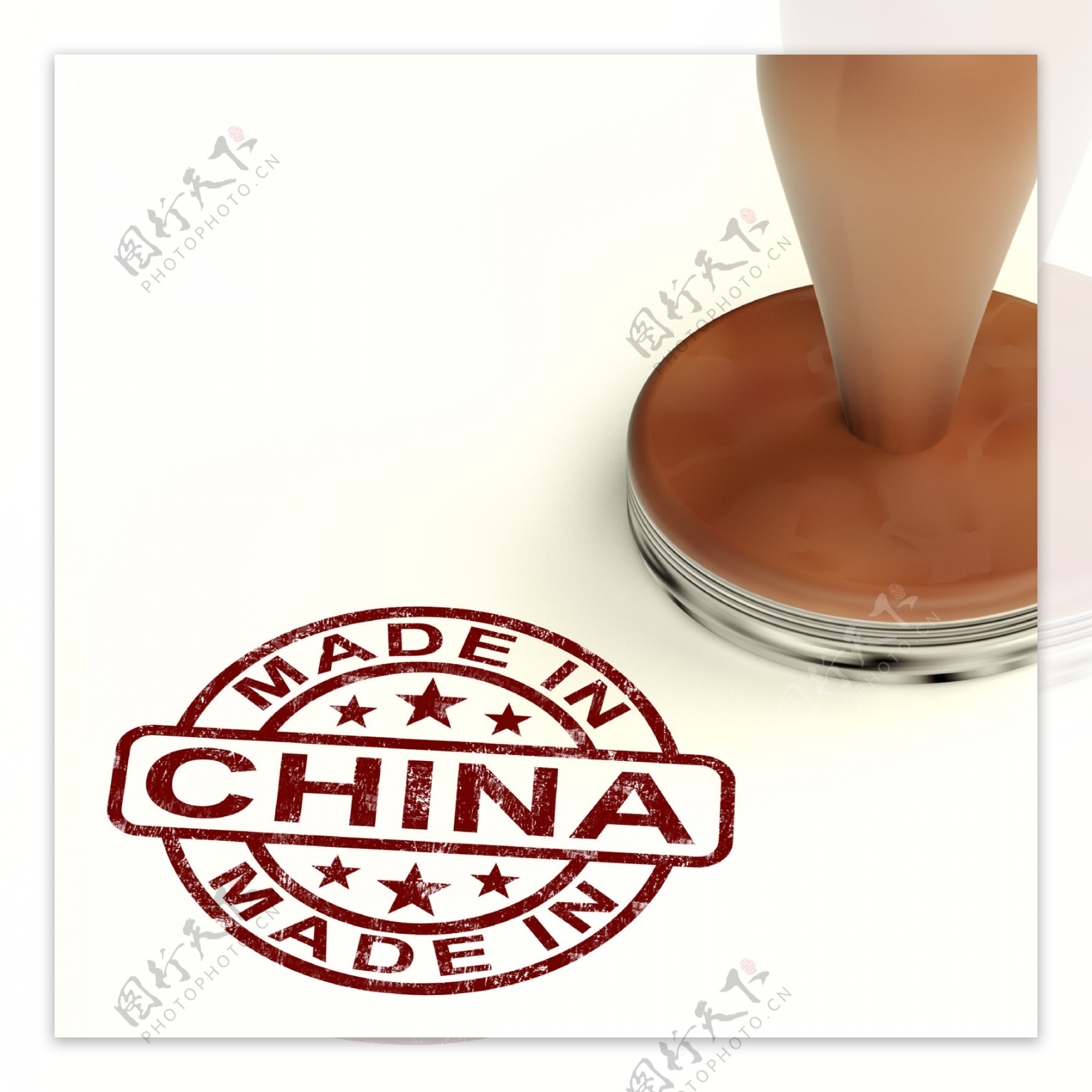在中国邮票展示中国的产品或生产