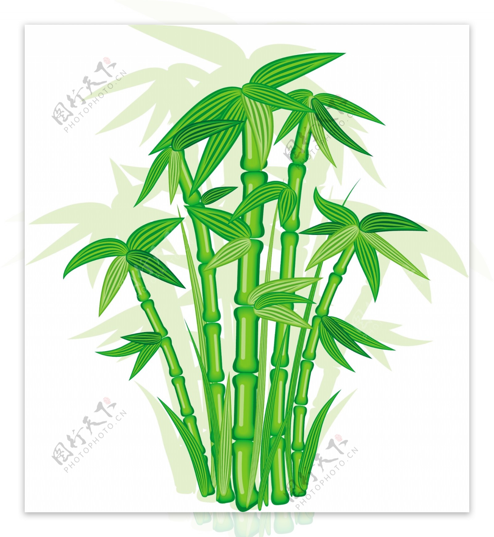 绿色竹子矢量素材