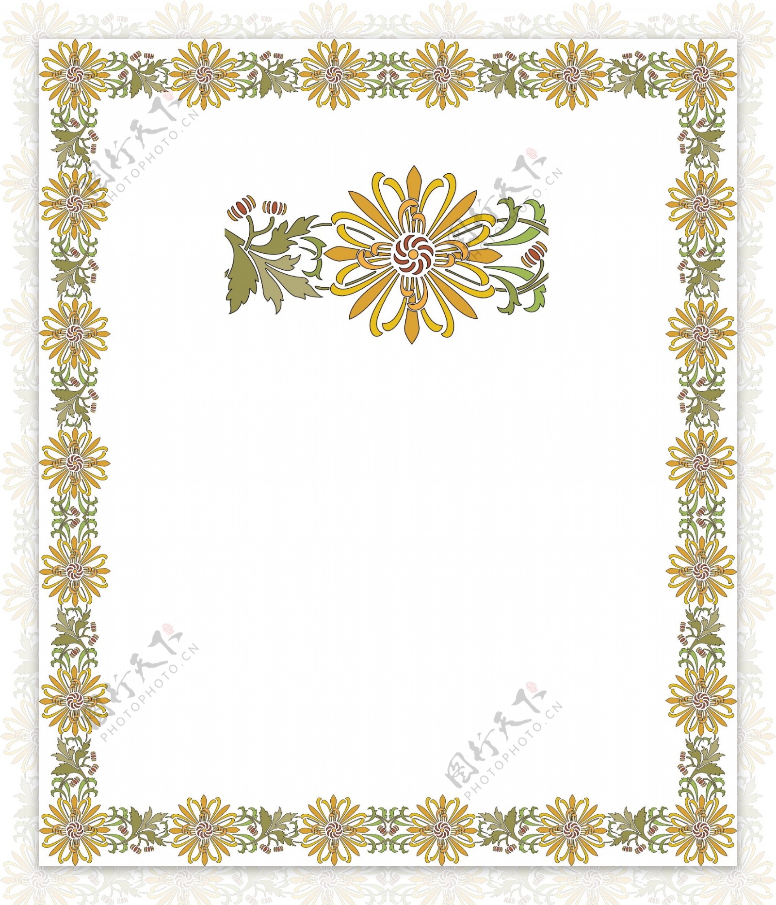 古典花纹花边框相框图片