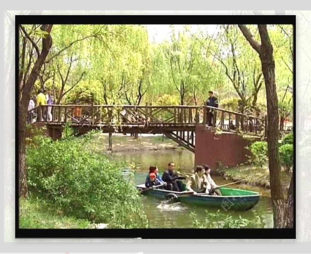 小桥划船视频素材素材下载