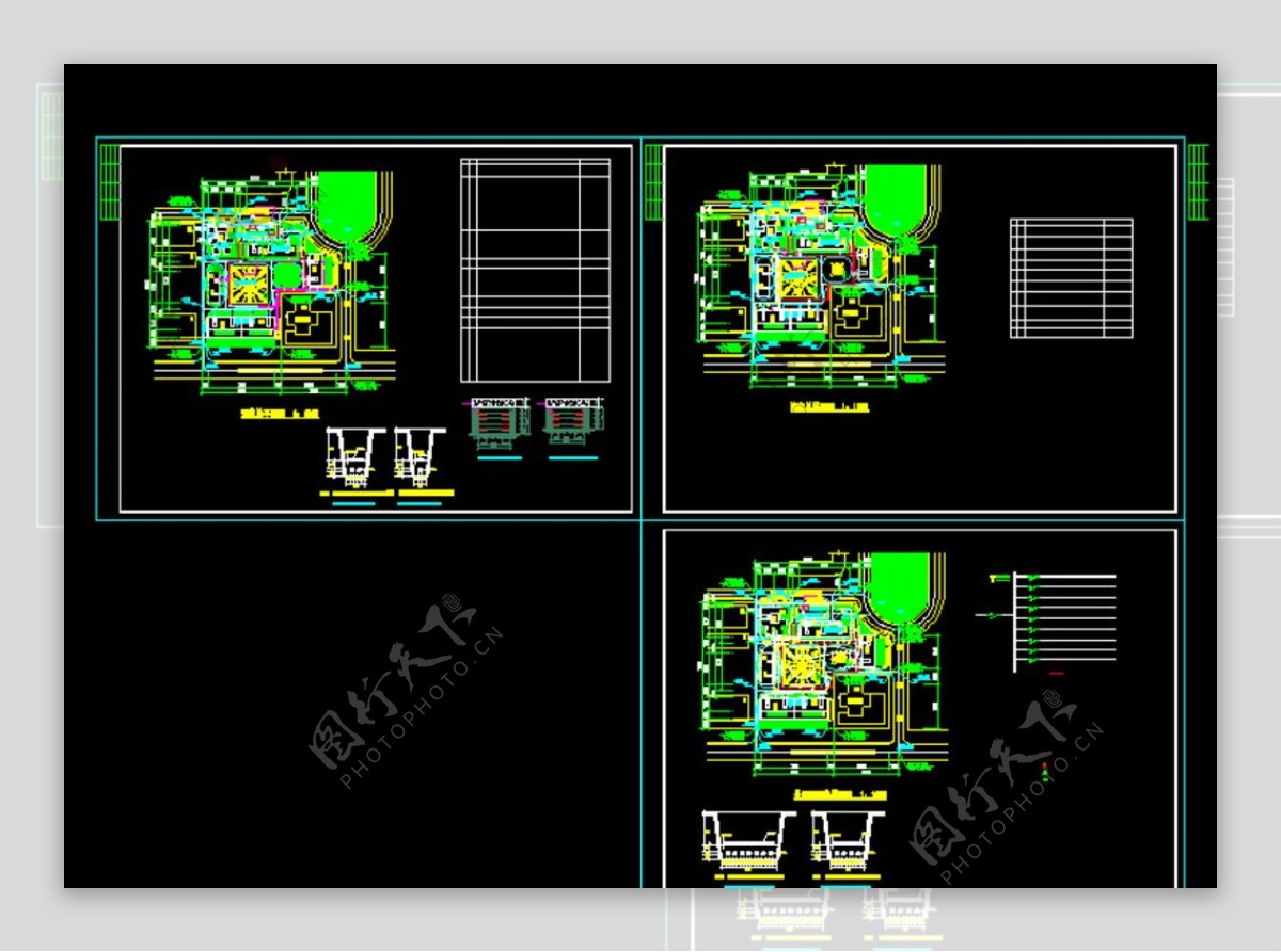 CAD电器绘制图模板说明图片