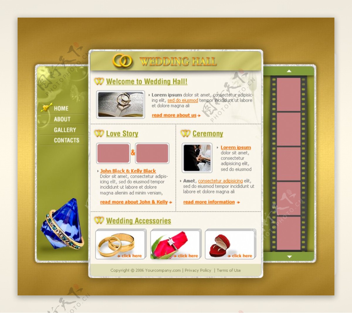 国外珠宝首饰酷站网页设计素图片