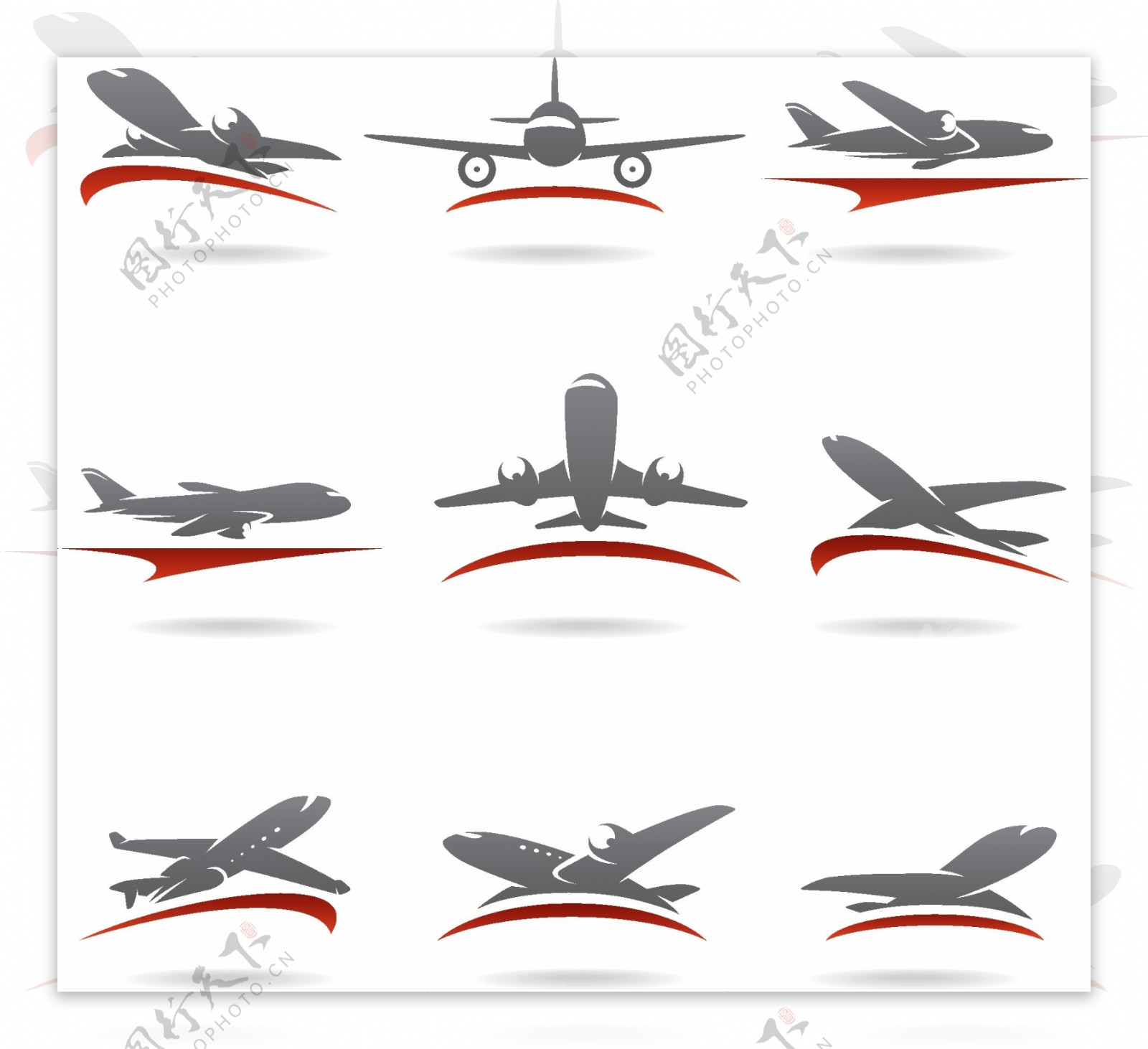 飞机LOGO设计矢量图片