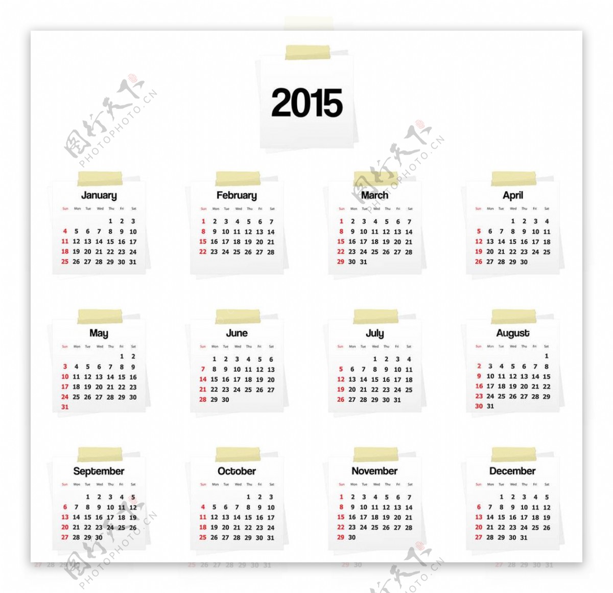 2015年日历图片素材-编号17066578-图行天下